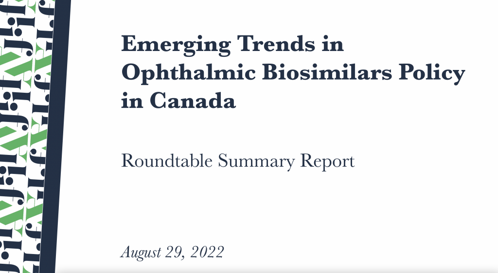 Emerging Trends in Ophthalmic Biosimilars in Canada - Roundtable Summary Report cover