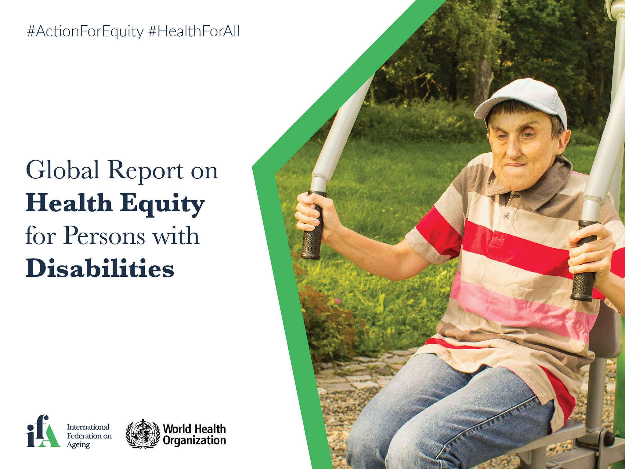 International Day of Persons with Disabilities banner - person with disability doing physical activity in park