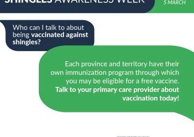 Who can I talk to about being vaccinated against shingles?